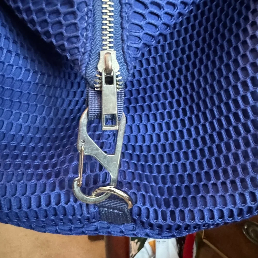 ASOS Lifestyle Mesh Dog Clip Blue Backpack - EUC - Picture 5 of 5